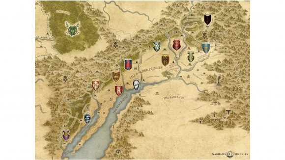 Warhammer: The Old World map of the Border Princes