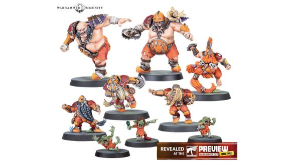 Blood Bowl Dungeon Bowl College of Fire miniatures team
