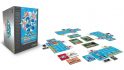 Mega Man board game box, tiles, and pieces set up to play