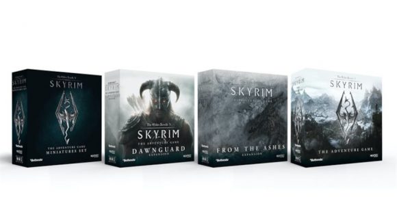 Skyrim board game expansion boxes