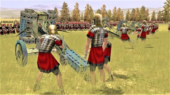 Total War: ROME: The Board game roman units, tech tree and turn structure revealed - Rome Total War screenshot showing a Roman ballista firing