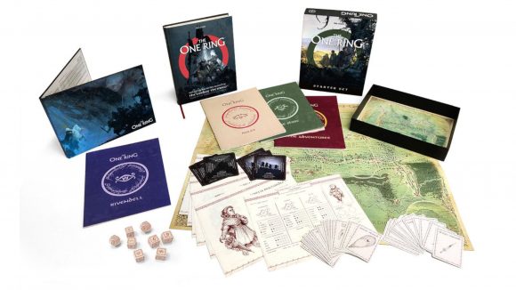 Lord of the Rings The One Ring RPG bundle of the core rulebook, starter set, and Loremaster's screen