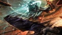 Magic: The Gathering Reserved List is doomed - Wizards of the coast card art showing a dark blade slashing through an angel's halo