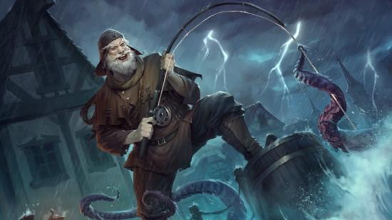 MTG Arena Alchemy will rebalance more cards - Wizards MTG card art showing a fisherman