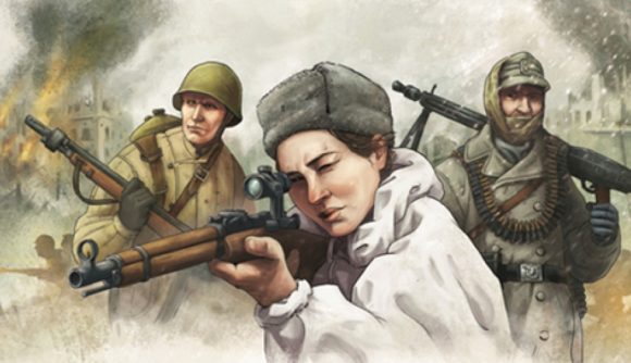 Undaunted Stalingrad release date -Osprey Games box artwork showing Soviet and Nazi soldiers from the Battle of Stalingrad