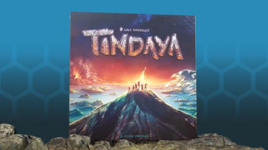 Tindaya interview box on blue background