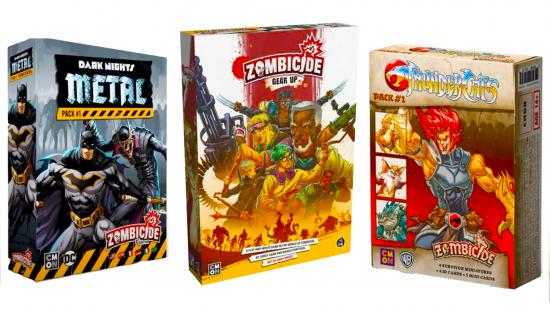 Zombicide tenth anniversary livestream announcement Batman, Thundercats, and Zombicide: Gear Up Box Photos