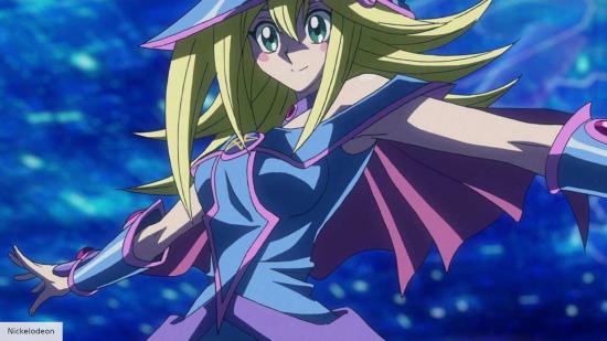 How to build a YuGiOh deck guide - anime screenshot showing Dark Magician Girl