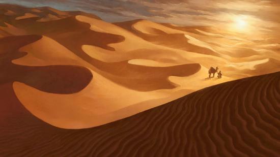 Desert artwork from Magic: the Gathering plane Rabiah