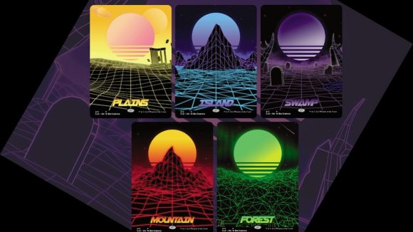 Magic the Gathering synthwave Secret Lair cards