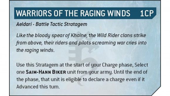 Warhammer 40K Eldar Shining Spears Warriors of the Raging Winds rules