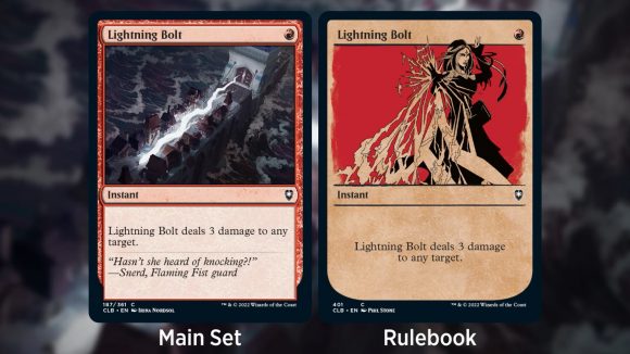 MTG Commander Legends DnD Battle for Baldur's Gate spoilers - Lightning Bolt card