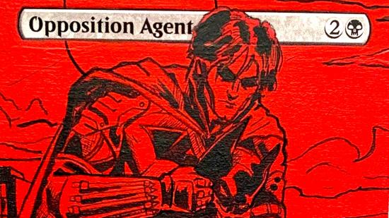 Magic: The Gathering Opposition agent Batman Custom Card Closeup