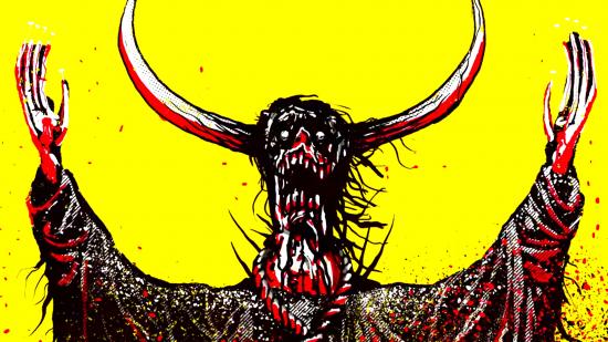 Mork Borg RPG Cult Heretic release date - horned corpse illustration