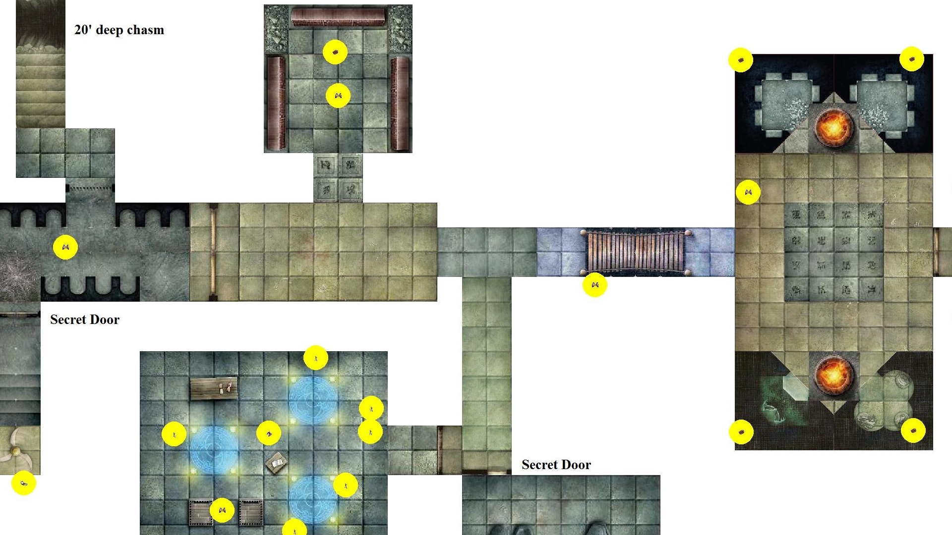 DnD maps and best DnD map makers: Author screenshot showing a DnD map from the Pymapper map maker