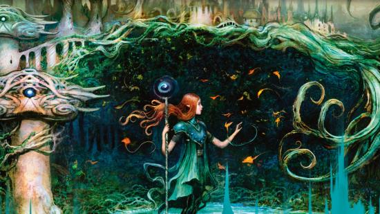Magic: the Gathering mark Rosewater creative team: Card art for growth spiral.