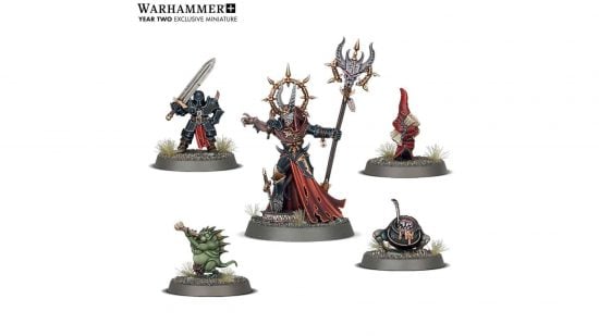 Warhammer 40k streaming service Warhammer Plus - chaos sorcerer exclusive mini by games workshop
