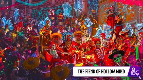 DnD Journeys Through the Radiant Citadel, The Fiend of Hollow Mind - Day of the Dead style festival at night