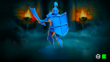 Runescape board game - blue warrior miniature figure