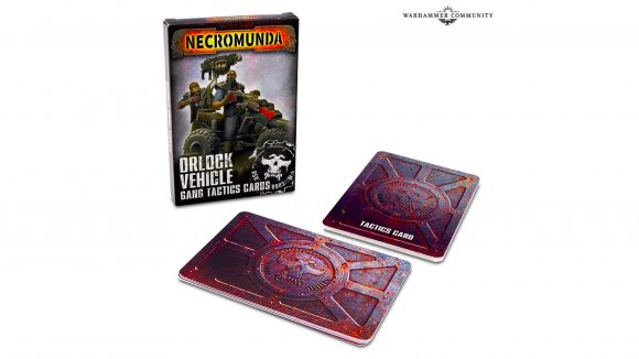 Warhammer 40k Necromunda Ash Wastes boxed set - Orlock vehicle tactics cards