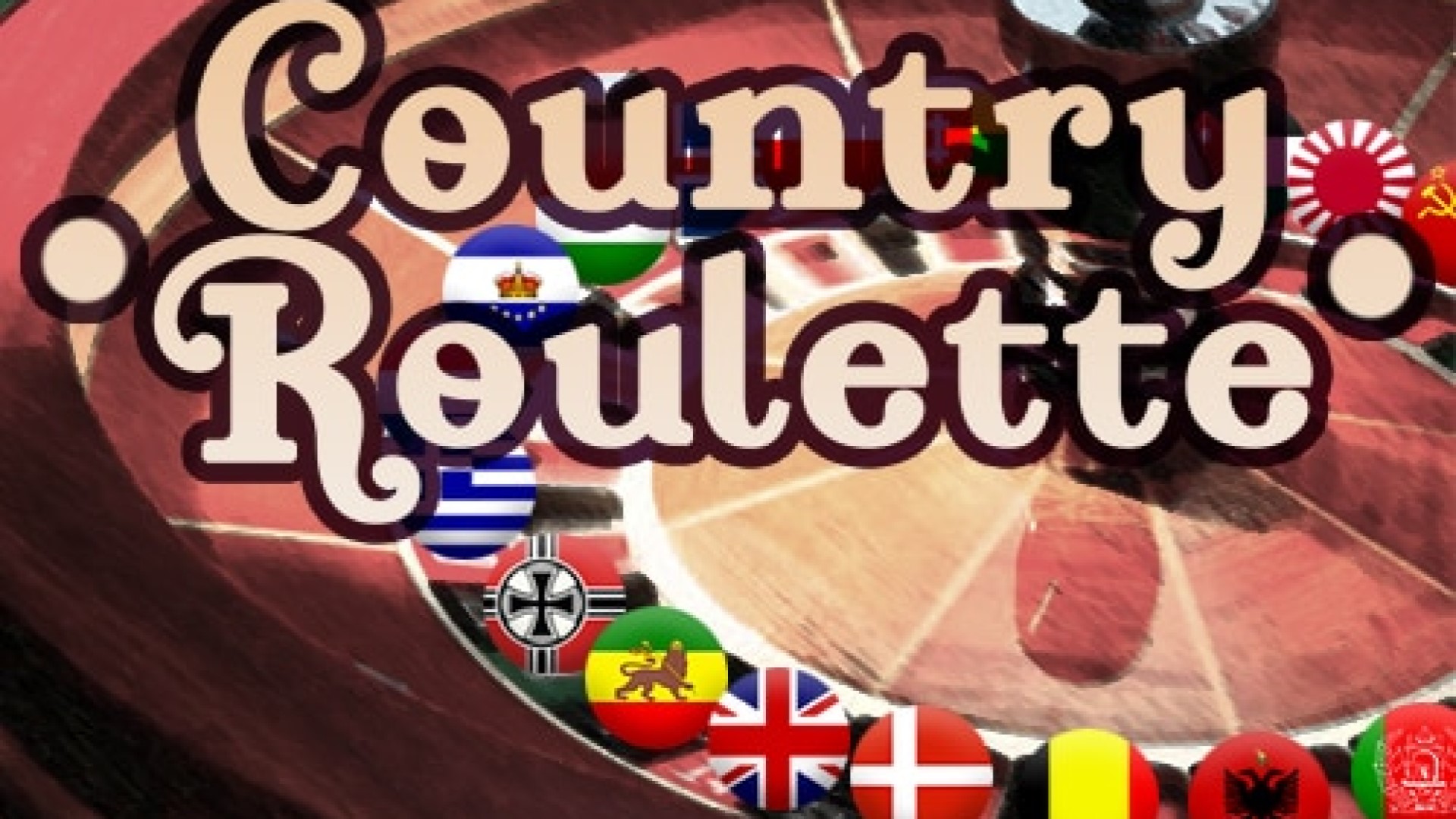 Hearts of Iron 4 mods: a roulette wheel with the flags of different nations on the spaces.