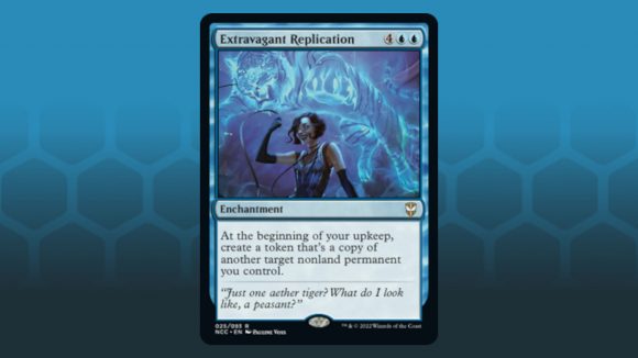 Magic the Gathering Gavin Verhey Streets of New Capenna deck interview official Wizards image of the card Extravagant Replication