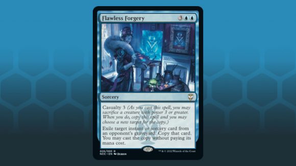 Magic the Gathering Gavin Verhey Streets of New Capenna deck interview official Wizards image of the card Flawless Forgery