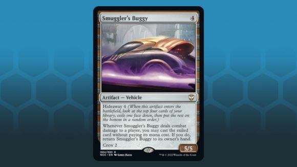 Magic the Gathering Gavin Verhey Streets of New Capenna deck interview official Wizards image of the card Smuggler's Buggy