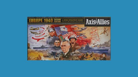 Best historical games: Axis & Allies 1940. Image shows the game box.