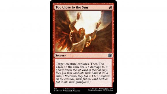 magic the gathering cards red burn spells: the custom mtg card too close to the sun
