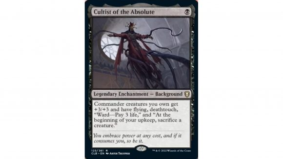 Magic the Gathering dnd backgrounds: the MTG card cultist of the absolute.