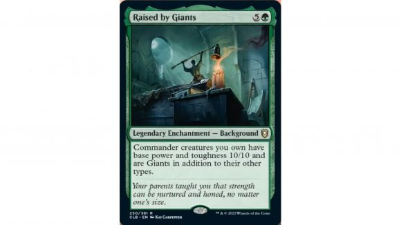 Magic the Gathering dnd backgrounds: The MTG card Raised By Giants