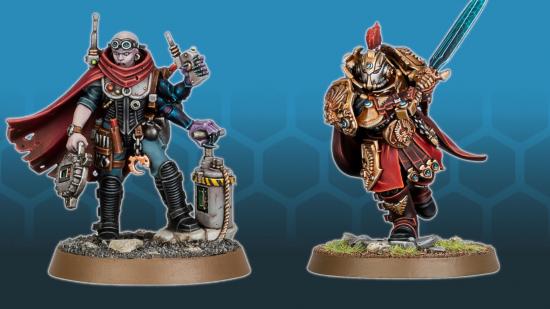 Warhammer 40k Shadow Throne character separate release - Warhammer Community photos of the painted models for the Adeptus Custodes Blade Champion and Genestealer Cults Reductus Saboteur
