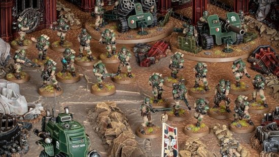 Warhammer 40k astra militarum army guide - Games Workshop image showing the new cadian shock troops models