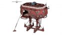 Warhammer 40k Necromunda Pattern Hab Module - a large red structure on two legs