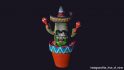 Warhammer 40k paint pot challenge - a Citadel paint pot customised to look like a cactus in a plant pot, wearing a fake moustache and sombrero, holding maracas