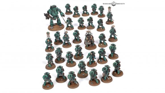Warhammer the horus heresy pre-order a bunch of warhammer 30k models painted as sons of horus