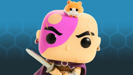 DnD gifts - Minsc and Boo Funko Pop on blue background