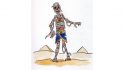 DnD Monster Manual Kids - a water colour drawing of a D&D mummy