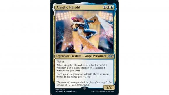 MTG Unfinity: The Magic the Gathering card Angelic Harold
