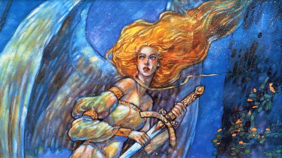 Magic: The Gathering Vigilance - a ginger angel holding a sword.