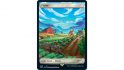 MTG spoilers fortnite secret lair cards - Wizards promotional photo showing the Fortnite themed Plains Land card