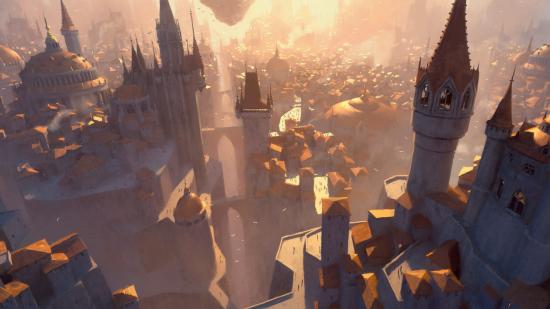 Magic the Gathering Ravnica: An enormous sweeping cityscape