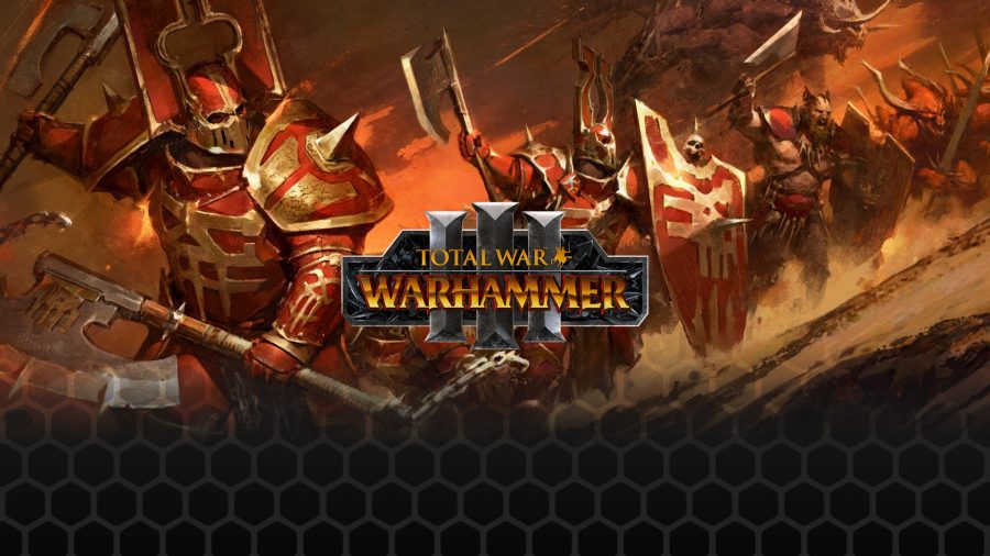 Total War Warhammer 3 banner image showing Chaos Warriors