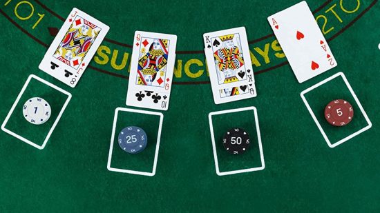 Blackjack rules - Cards and chips used when learning how to play Blackjack