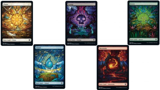 MTG Dominaria United release date - Wizards of the Coast MTG card variants for each different land type