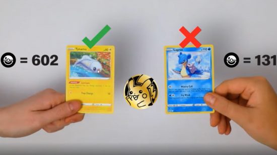 Pokemon TCG - Two people comparing their pokemon cards