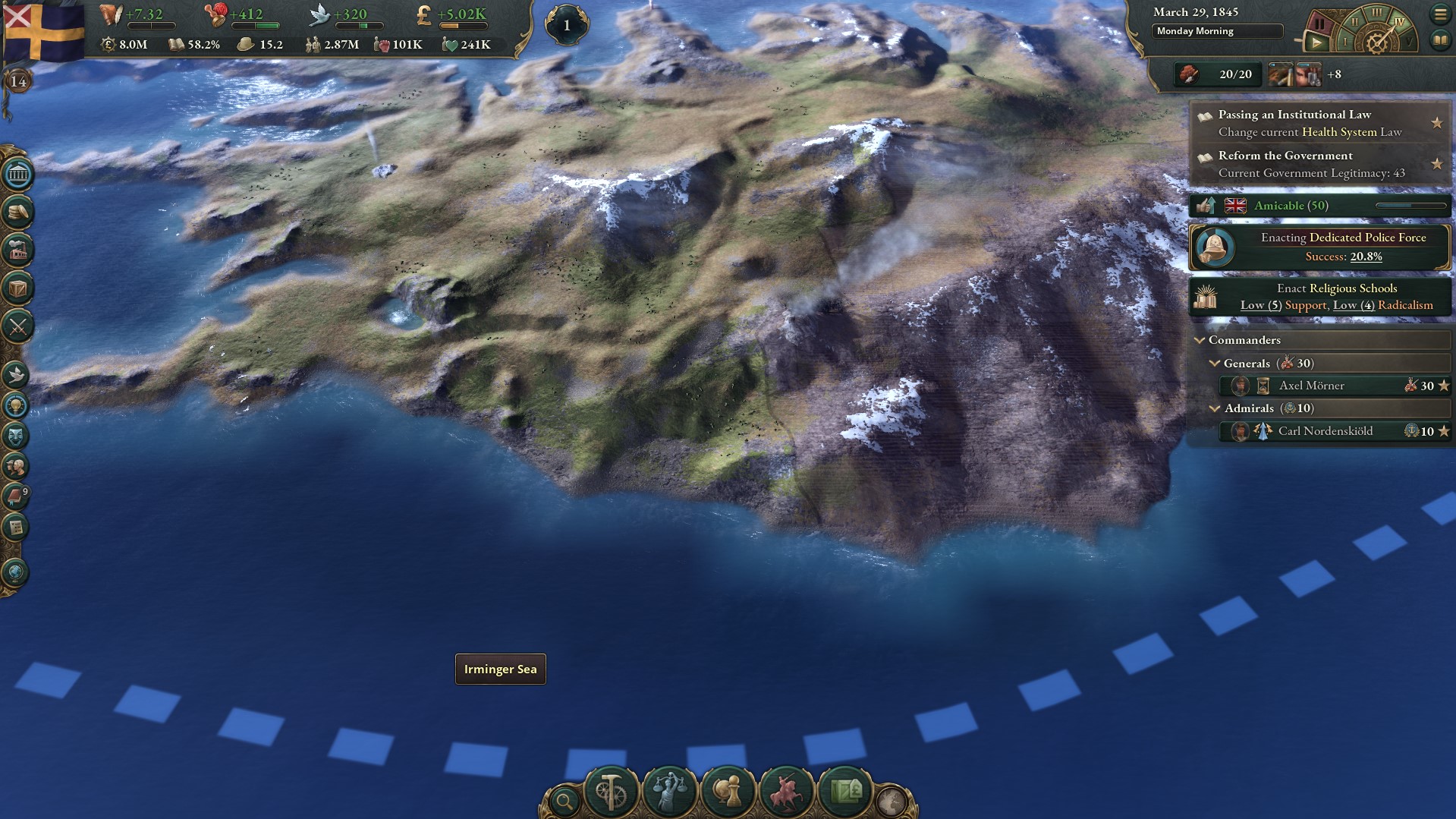 Victoria 3 screenshot of Iceland