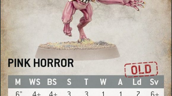 warhammer 40k chaos daemons - new pink horror stats