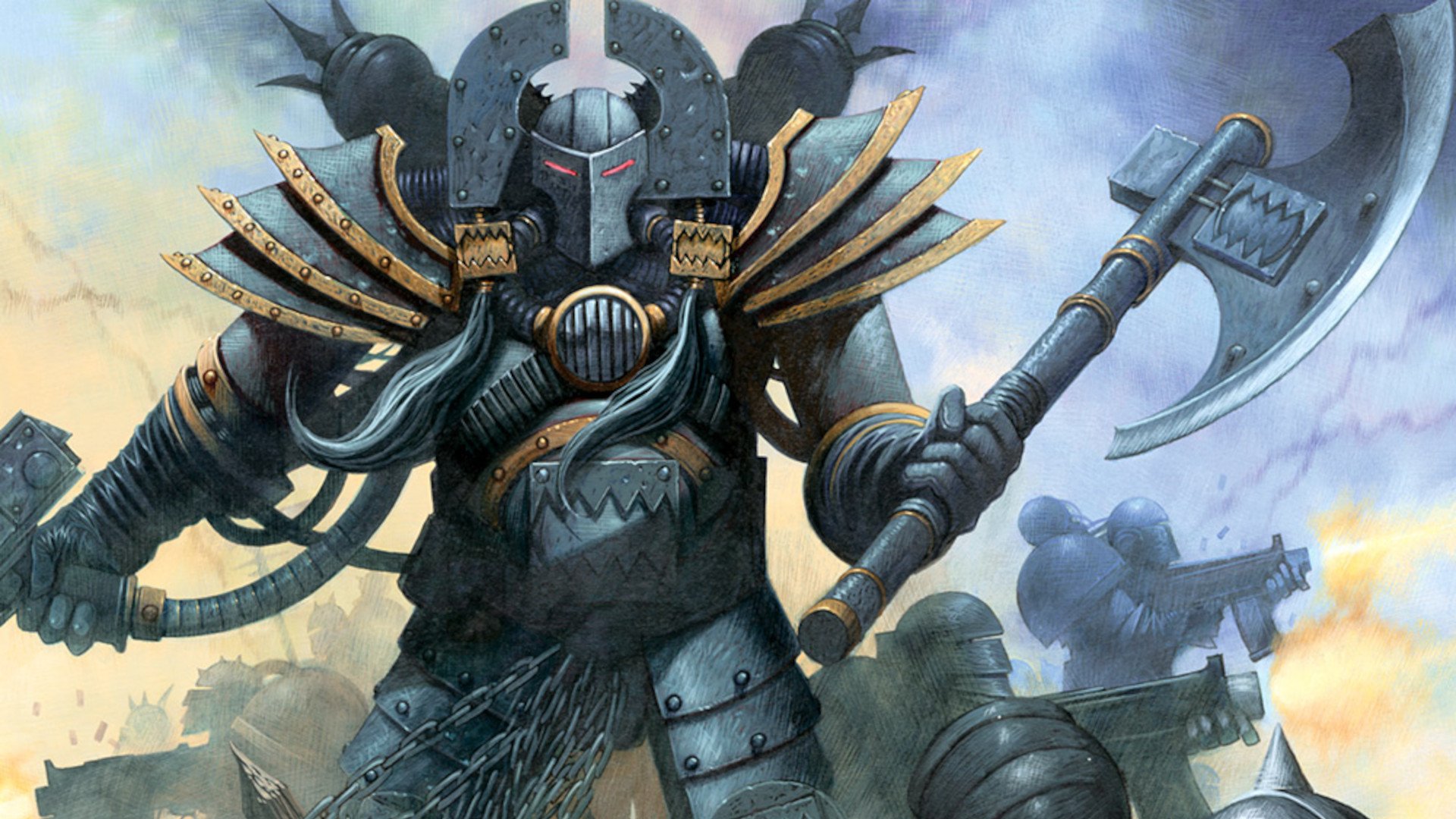Games Workshop art of Warhammer 40k Kharn the Betrayer during the Horus Heresy